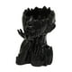 thumbnail image 5 of Maceta de resina para jardín, diseño de cabeza de florero, decorativa, con forma de cara Negro, 5 of 9
