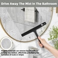 thumbnail image 5 of Quanmin 9 inch Glass Brush Squared Shower Squeegee Window Wiper with Sucker Hook for Mirror Cars,Black, 5 of 10