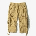 thumbnail image 2 of 2023 Summer Calf-length Cargo Pants Men Solid Color Multi-pocket Cotton Casual Outdoor Men's Shorts, 2 of 5