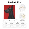 thumbnail image 2 of Sikiie Black Dog Red Background Print Canvas Decorative Hanging Painting, Anti-shrinkage Hanging Frame, Suitable for Home, Office Wall Decorations, 2 of 6