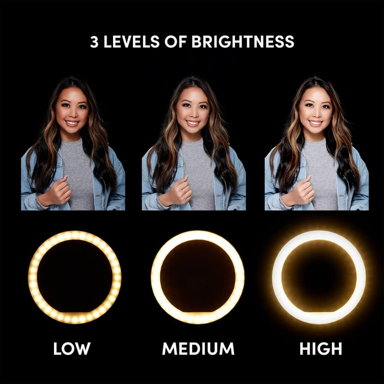 LuMee Studio Clip Light Portable and Rechargeable LED Ring Light Black