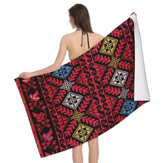 Palestinian Hatta Kufiya Folk Pattern Flannel Throw Blanket