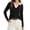 Black White, variant on Zeagoo Womens Sweaters Long Sleeve Polo Shirts V Neck Business Casual Tops Knit Pullover Fall