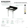 thumbnail image 4 of Kingston Brass KVPK36K86ST Dreyfuss 36" Black Granite Console Sink with Stainless Steel Legs (8-Inch, 3-Hole), Black Granite/Polished Nickel, 4 of 4