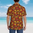 thumbnail image 6 of Daiia Fall Leaves Hawaiian Shirt for Men Gentle Cotton Regular Short Sleeve Casual-XX-Large, 6 of 9