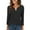 Black, variant on yunLCZ Women's T-shirts Women's 3/4 Length Sleeve Tops V Neck Basic Tee Solid Color Shirts Blouse Tops Women's Blouse T Shirt Office casual blouse with leggings