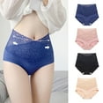 thumbnail image 2 of Women Panties&nbsp;Lace&nbsp;Belly Covered&nbsp;Underwear&nbsp;Hip Lift Flower Pattern Briefs&nbsp;for Daily Wear, 2 of 7