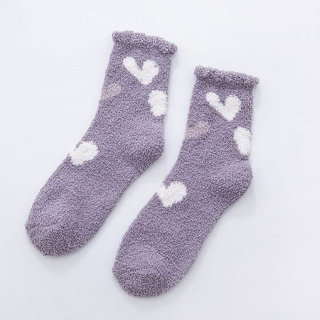 

6 pair Womens Winter Socks Print Socks Funny Socks For Women Novelty Funky Cute Sock Thermal Socks Color Random