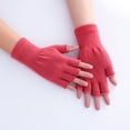 thumbnail image 2 of Visland 2 Pair Half Finger Gloves Winter Knit Warm Stretchy Mittens Fingerless Gloves in Common Size for Men and Women, 2 of 7