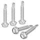 thumbnail image 1 of Uxcell 25 paquetes #8 x 1" Tornillos autorroscantes, tornillos autoperforantes de acero inoxidable 410 para metal, cabeza de arandela hexagonal para chapa metálica, 1 of 5