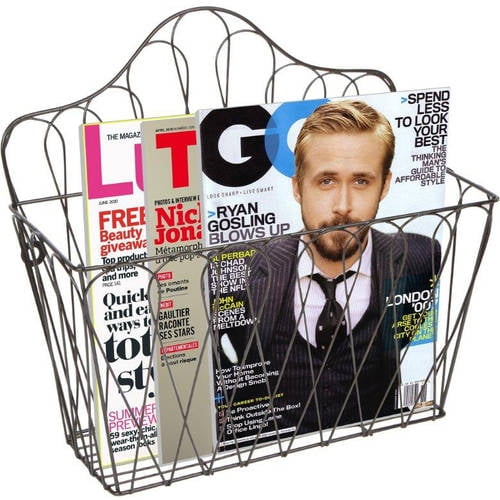 Decorative Wall Mounted Metal Magazine and Storage Rack by Trademark