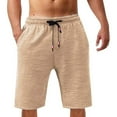 thumbnail image 2 of ibiyuan Athletic Work Short Pants Shorts Men Chino Shorts Gym Shorts Loose-Fit Elastic Waist Sweat Shorts Men Drawstring Straight-Leg Golf Shorts with Pockets Mens Casual Beach Shorts, 2 of 5