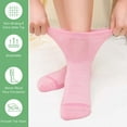 thumbnail image 3 of LOFIR Diabetic Socks for Women,Above Ankle Loose Top Non-Binding Comfort Wide Calf Socks for Sensitive Feet, 5 Pairs Sizes 9-11, 3 of 8