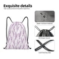 thumbnail image 4 of Saiise Lavender Flowers Pattern Sports Drawstring Backpack - String Swim Gym Bag with Wet Proof Pocket for Women&Men-Medium, 4 of 6