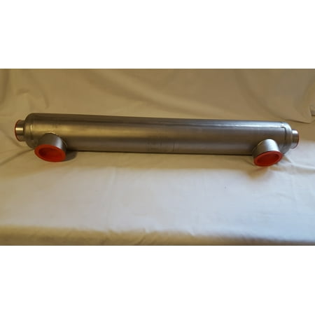600,000 BTU Titanium Tube and Shell Heat Exchanger for Saltwater Pools/Spa 