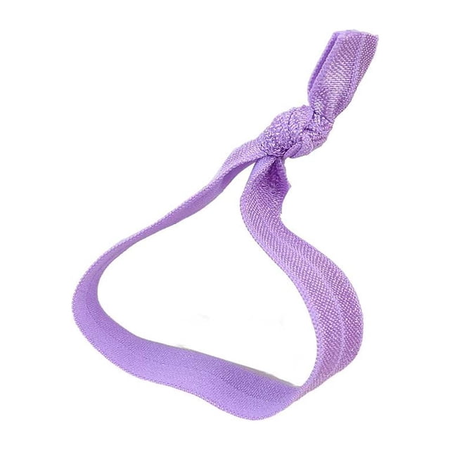 Anneau de Cheveux Sans Couture Haute Élasticité Noué Support de Queue de Cheval Réglable Accessoires de Chouchous Colorés Multi Couleur Violet Clair