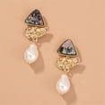 thumbnail image 4 of YFGEFTR Clearance Versatile Metal Abalone Earrings And Studs For Women's Daily Wear, 4 of 6
