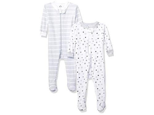 STARS Gerber Baby Boys Organic 2 Pack Cotton Footed Unionsuit 3 months