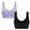 Purple, variant on 2 PCS Women's Bra Comfy Seamless Brassiers Sports Trendy Solid Color Low Impact Activity Sleep Brass Joga Bra Juniors Cozy Bras,Purple,Small