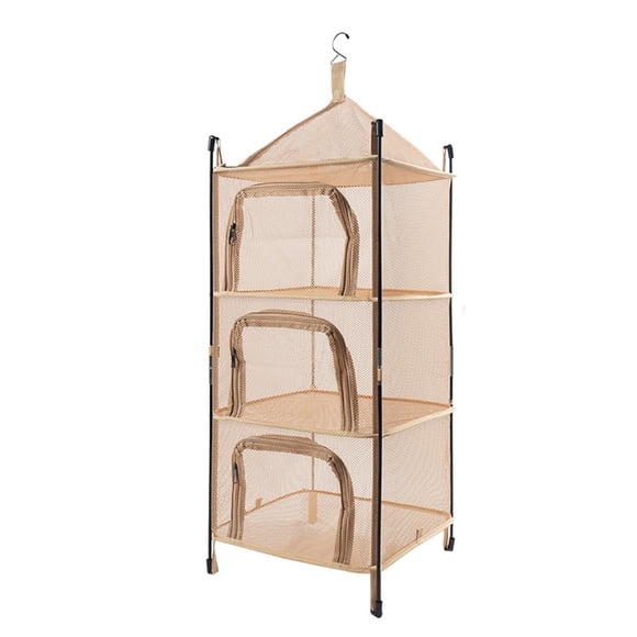 CLS Multi-Layered Outdoor Drying Rack - Foldable Mesh Storage Basket for Camping, Fishing, and Hydroponics - Insect-Proof, Easy to Carry, Available in Various Colors