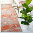 thumbnail image 2 of SAFAVIEH Madison Oscar Abstract Distressed Runner Rug, Grey/Orange, 2'2" x 6', 2 of 8