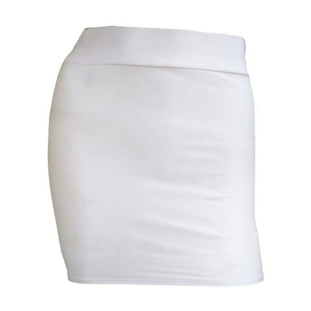 fheaev Mini Pencil Skirt for Women Bodycon Mini Club Skirts Basic Elastic High Waisted Stretch Pencil Short Skirts