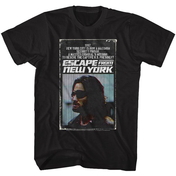 Escape From New York Book Black Adult T-Shirt 6Xl