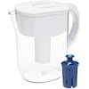 Brita Water Pitcher with 1 Longlast Filter, Large 10 Cup, White