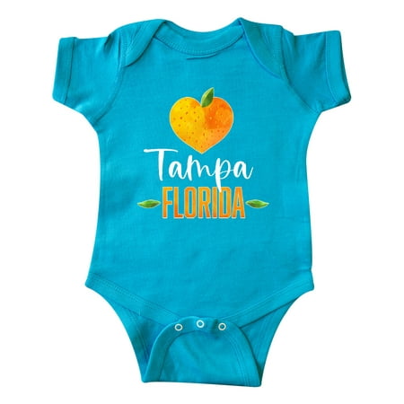 

Inktastic Tampa Florida Orange in Heart Gift Baby Boy or Baby Girl Bodysuit