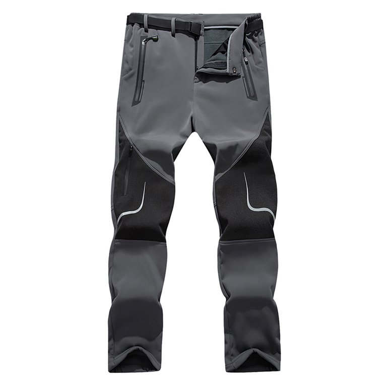PXLKNZH Men's Thermal Windproof Cycling Pants,Fleece Lined