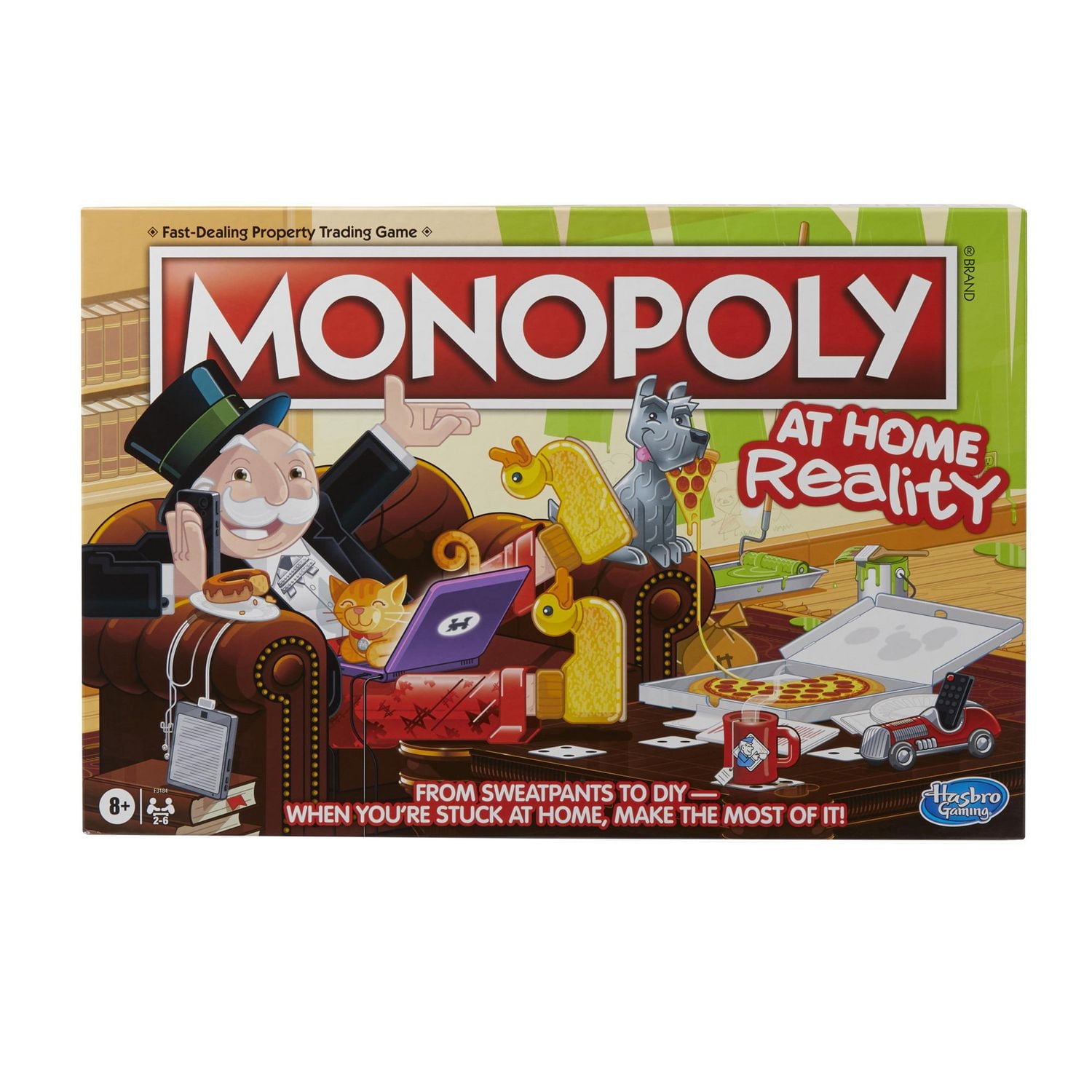 Monopoly : édition At Home Reality, jeu de plateau classique pour la famille