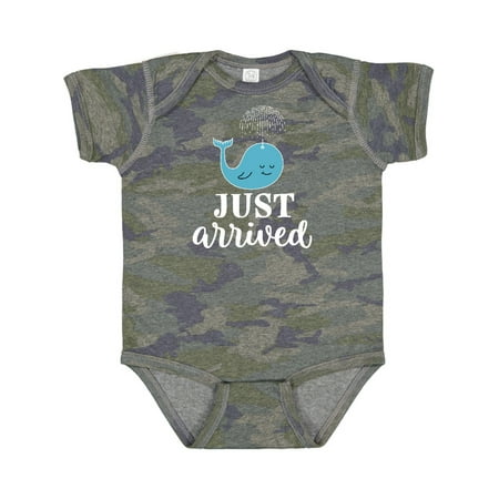 

Inktastic Just Arrived Baby Boy Whale Gift Baby Boy Bodysuit