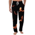 thumbnail image 3 of Domuza Mens Halloween Pajama Pants Casual Drawstring Elastic Waist Spooky Funny Print Pjs Trousers Relaxed Fit Cute Wide Leg Lounge Sleep Pants 2XL, 3 of 4