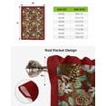 thumbnail image 6 of Red Christmas Tie Up Curtains for Window, Xmas Botanical Pinecone Eucalyptus Leaves Thermal Insulted Balloon Shade Adjustable Rod Pocket Curtains Valance Panels for Kitchen Bathroom Café 42 x 45, 6 of 7