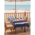 thumbnail image 3 of Rectangle Outdoor Tablecloth With Umbrella Hole And Zipper– U.S. Flag Baseball Waterproof Patio Table Cover for Party, Picnic, Backyard, 60"x84" , Navy Blue, 3 of 8