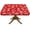 Red Christmas Snowflake, variant on Christmas Square Fitted Tablecloth, Red Xmas Snowflake Elastic Edge Table Cover for Winter Happy New Year Indoor Outdoor Dinner Party Family Banquet Use, Fits to 36 x 36 in Table