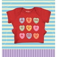thumbnail image 2 of Shop4Ever Valentine's Day Candy Hearts Baby's Bodysuit Infant Cotton Romper 24 Months Red, 2 of 5