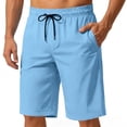 thumbnail image 2 of Shorts for Men Athletic Quick Dry Side Pockets Running Shorts Elastic Waist Drawstring Gym Shorts Breathable Solid Workout Shorts Sports, 2 of 7