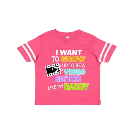 

Inktastic I Want To Grow Up To Be a Video Editor Like My Daddy Gift Toddler Boy or Toddler Girl T-Shirt