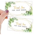 thumbnail image 4 of Hojas verdes de 10-50 piezas, acuarela, gracias por su pedido, tienda pequeña tarjeta para, regalo, decoración, tarjeta de agradecimiento, 4 of 4