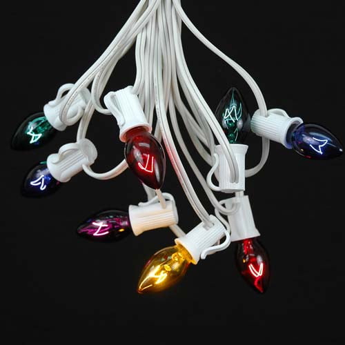 Novelty Lights C7 Christmas Lights Set Indoor/Outdoor Christmas Light