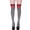 Black and white stri, variant on Cute Strawberry Bows Thigh High Socks for Women Stretch Striped Long Stockings