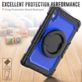thumbnail image 4 of Case for Lenovo Tab K10 10.3 inch/M10 FHD Plus 2020 2nd Gen, 360 Rotating Stand Handle Pencil Holder Shoulder Strap Heavy Duty Shockproof Cover, Dark Blue PC, 4 of 7