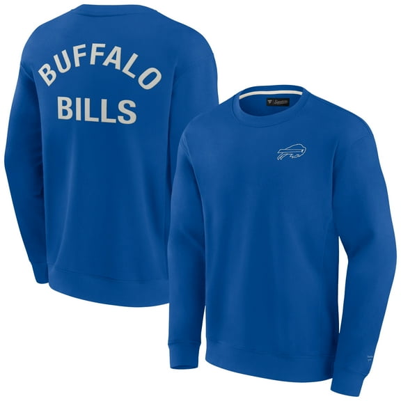 Unisex Fanatics Signature Royal Buffalo Bills Super Soft Pullover Crew Sweatshirt