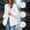 White, variant on Kilaqueen Packable Rain Coats for Women Adjustable Drawstring Waterproof Raincoat with Hood Cycling Bike Jacket Lightweight Full Zip Windbreaker Jacket