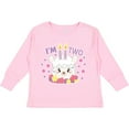 thumbnail image 3 of Inktastic I'm Two with Flowers and Cute Llama Cake Girls Long Sleeve Toddler T-Shirt, 3 of 5