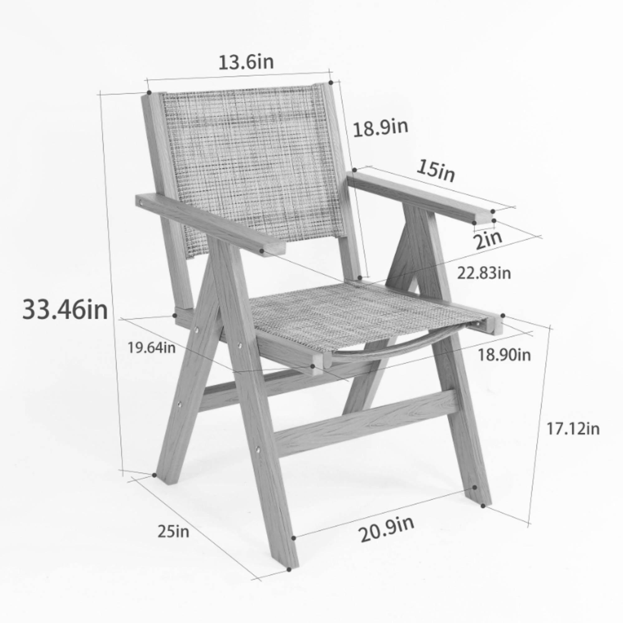 Relaxed Outdoor Dining Chair, Comfort Leisure Seat for Patio Brunch Garden Daily Outdoor Rest Moment, Brown