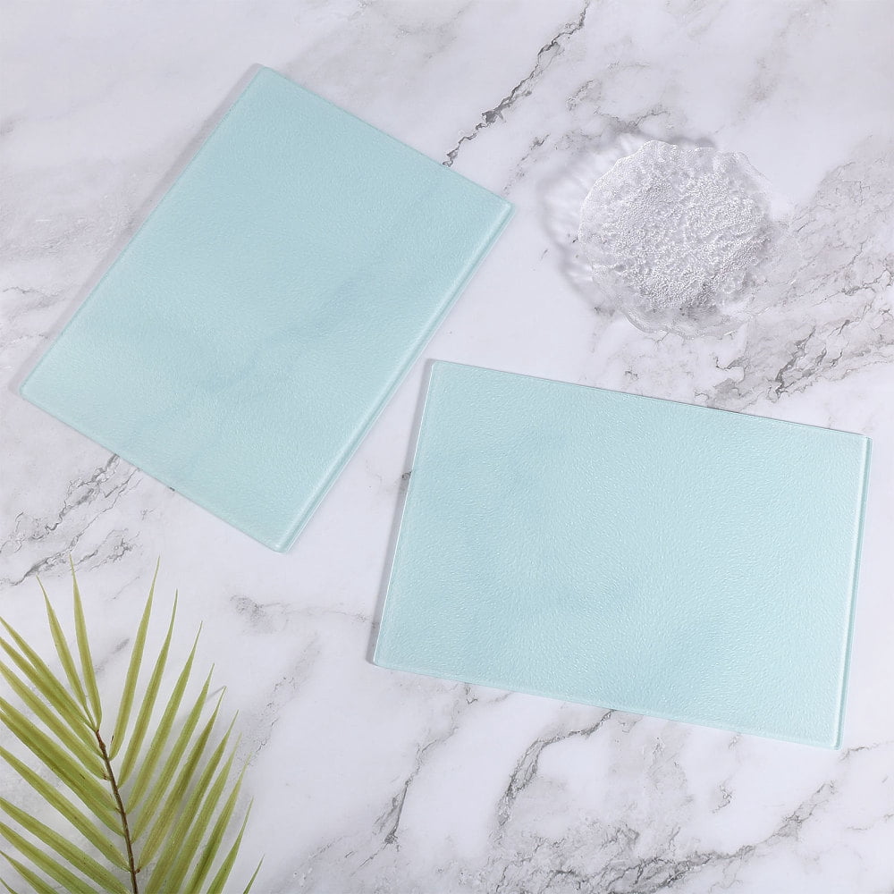 4Pcs Sublimation Glass Cutting Boards Rectangle Tempered Glass Cutting Blanks Heat Press Printing Kitchen Vegetable