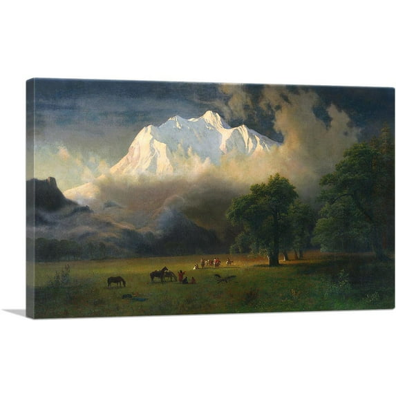 ARTCANVAS Mount Adams Washington 1875 Canvas Art Print by Albert Bierstadt - Size: 40" x 26" (1.50" Deep)