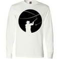 thumbnail image 3 of Inktastic Fly Fishing Silhouette Long Sleeve T-Shirt, 3 of 5